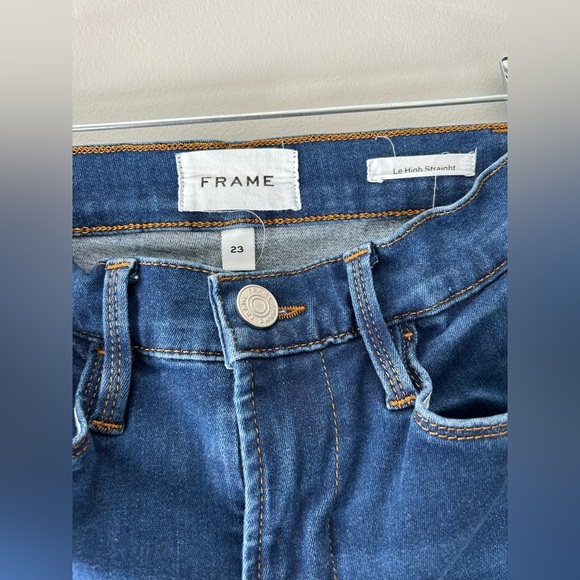 FRAME Le High Straight Dark Wash Jeans Women’s Size 23 - Picture 2 of 8